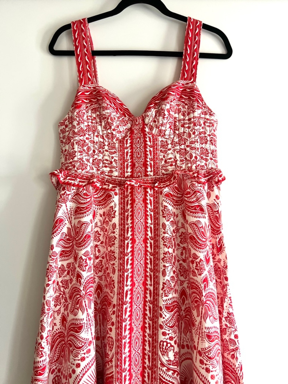 FARM Rio Red River Ride LENZING™ ECOVERO™ Euroflax™ Midi Dress Size Medium - Picture 7 of 13